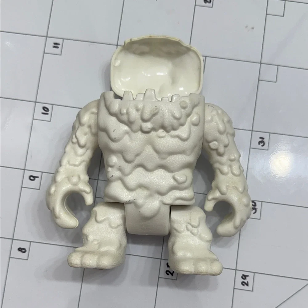 Fisher-Price White Snow Monster Figure with Purple Eyes